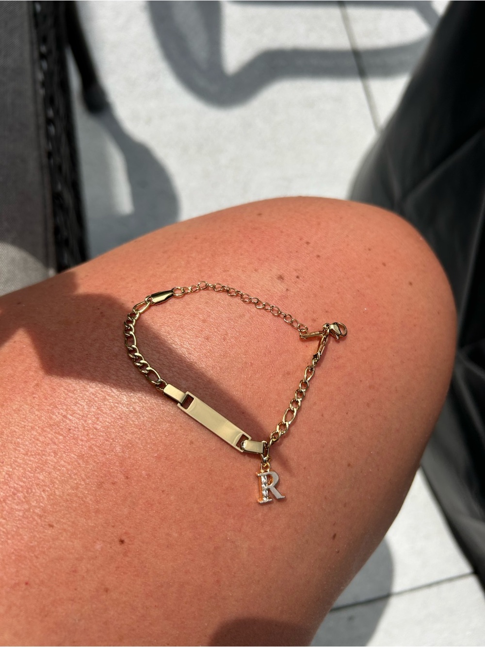 4/$50 Gold Initial 'R' Chain Bracelet - Women's Jewelry